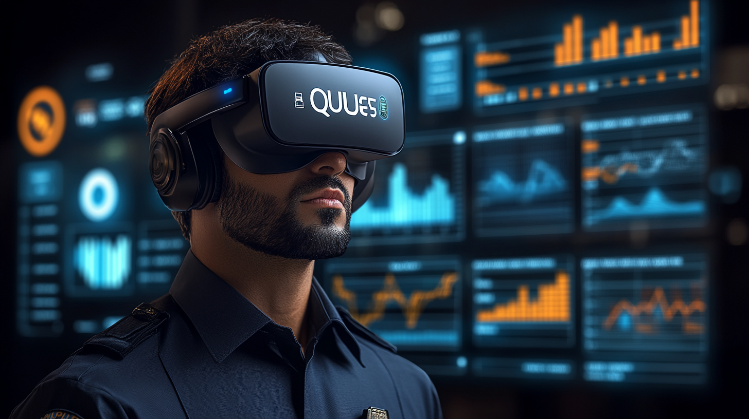 Police Officer in Dubai wearing Virtual Reality Headset