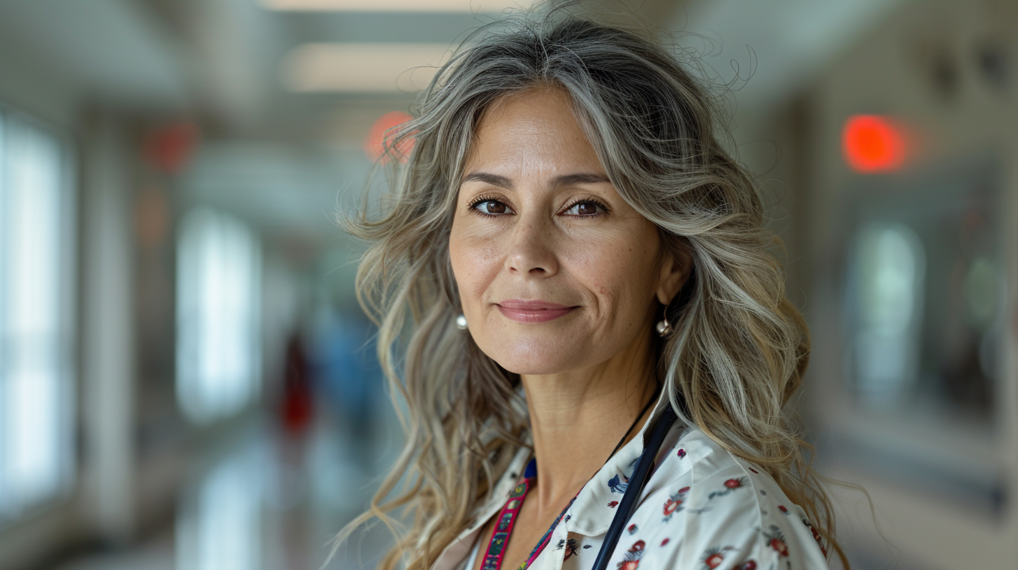 Portrait of Mexican female doctor in hospital