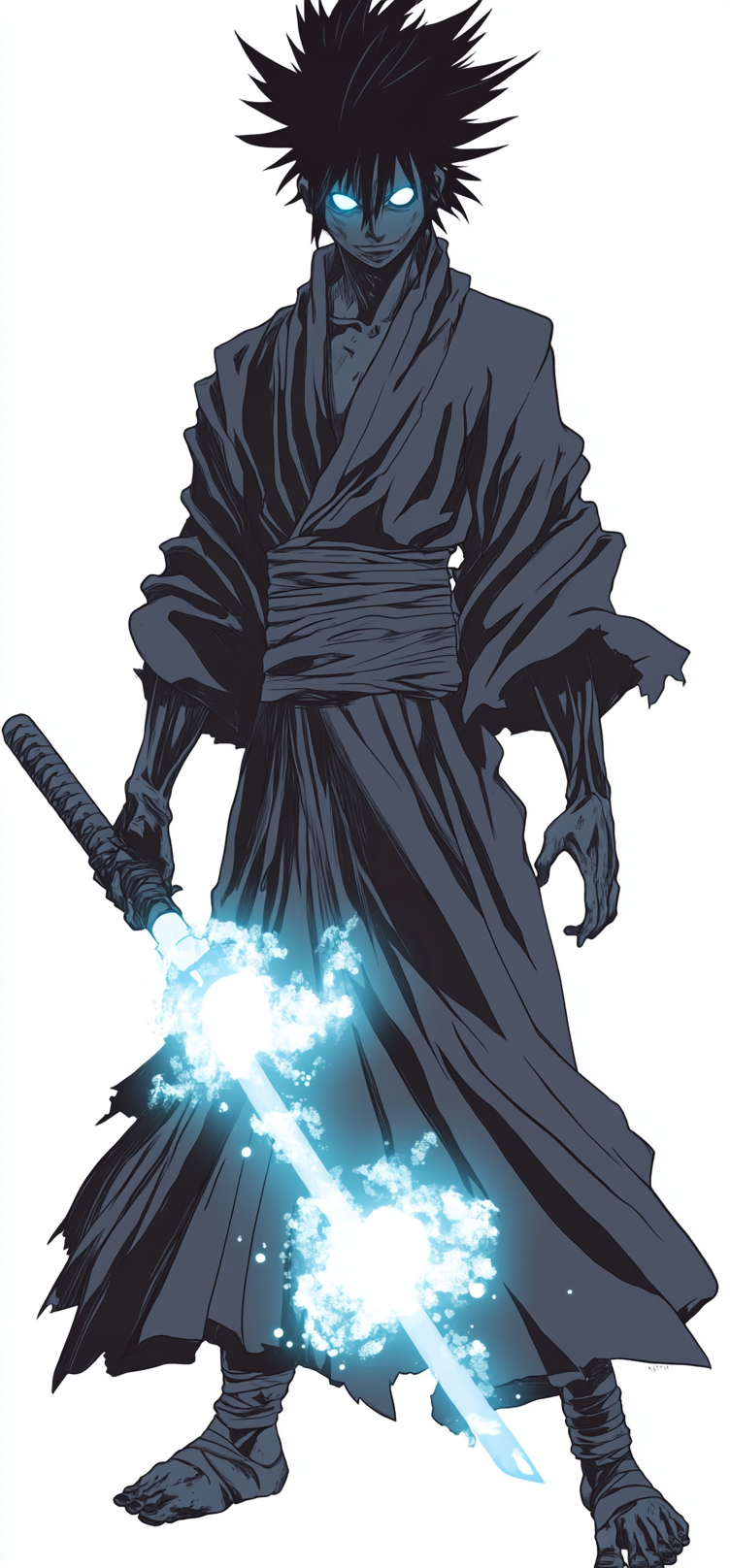 Powerful Soul Eater character with dark lightsaber