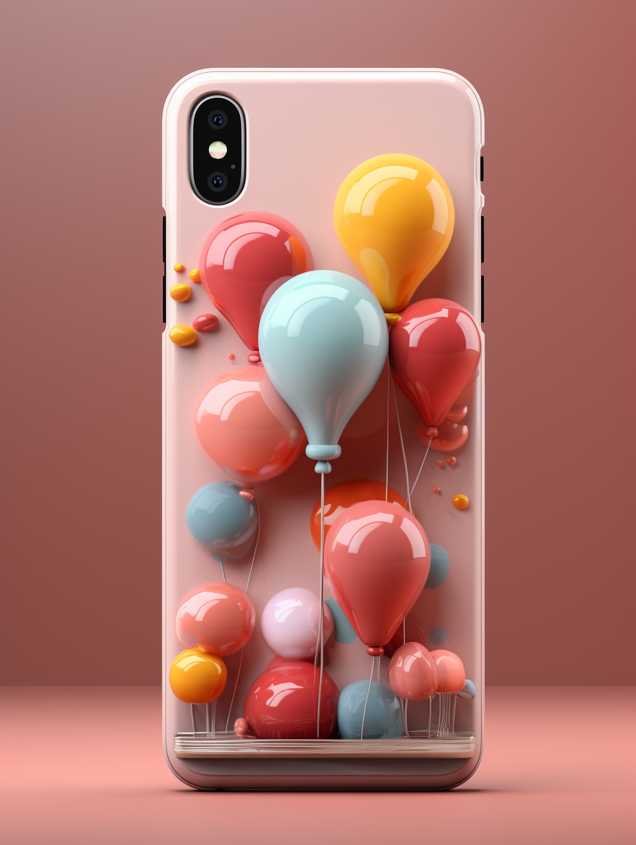 Premium feel glass phone with inflatable balloons