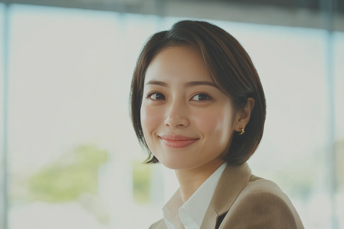 Japanese woman consults with financial planner