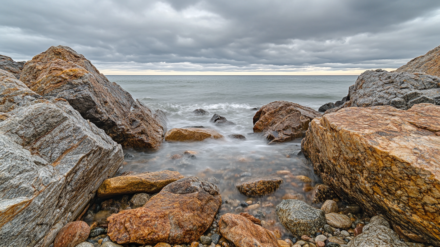 Quiet Morning at Rocky Maine Seaside 