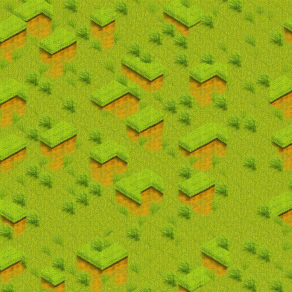 Realistic grass tiles for video game plains.