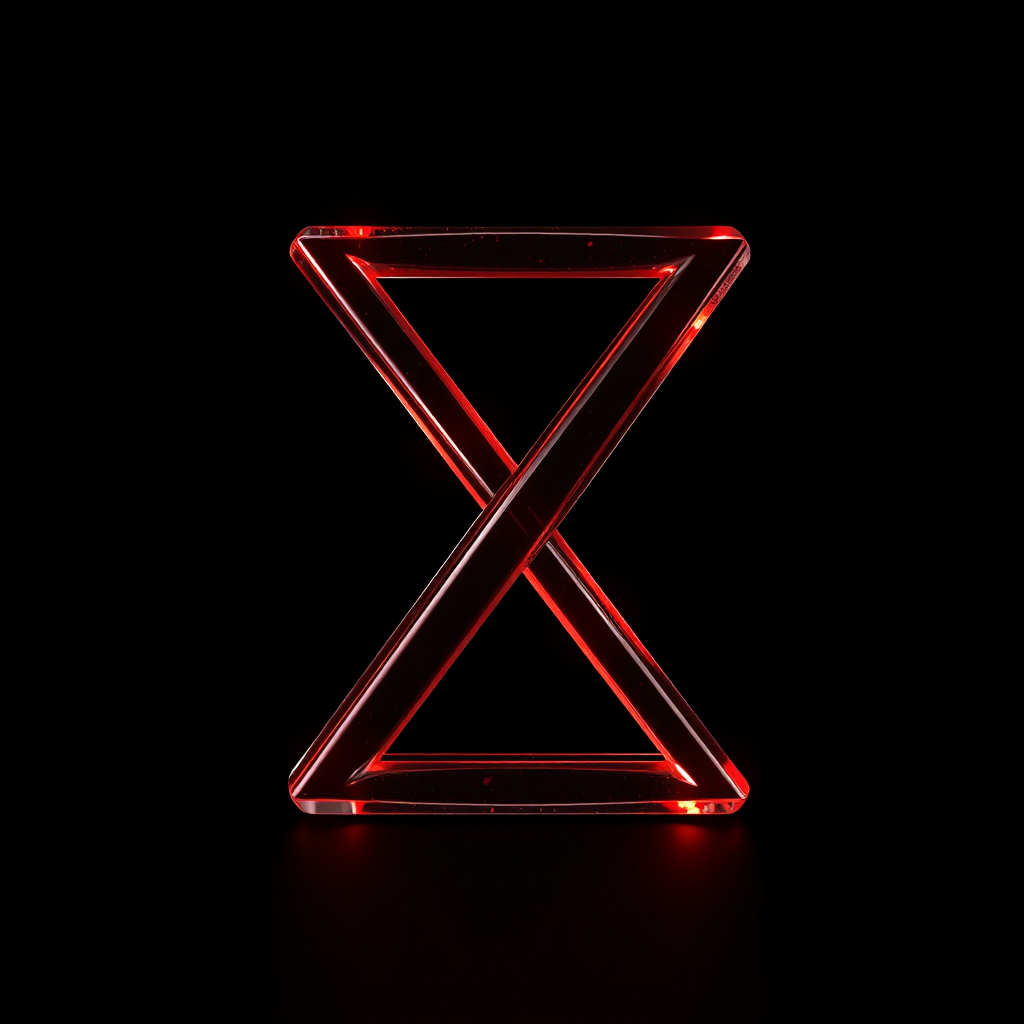 Red Glow Abstract 3D Z Symbol