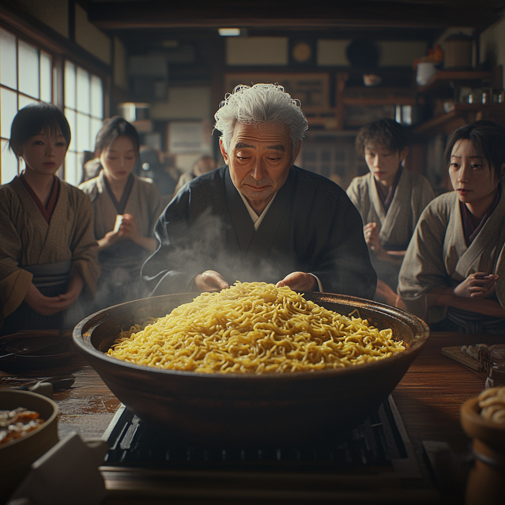 Regretful Apology in Traditional Japanese Noodle Ceremony