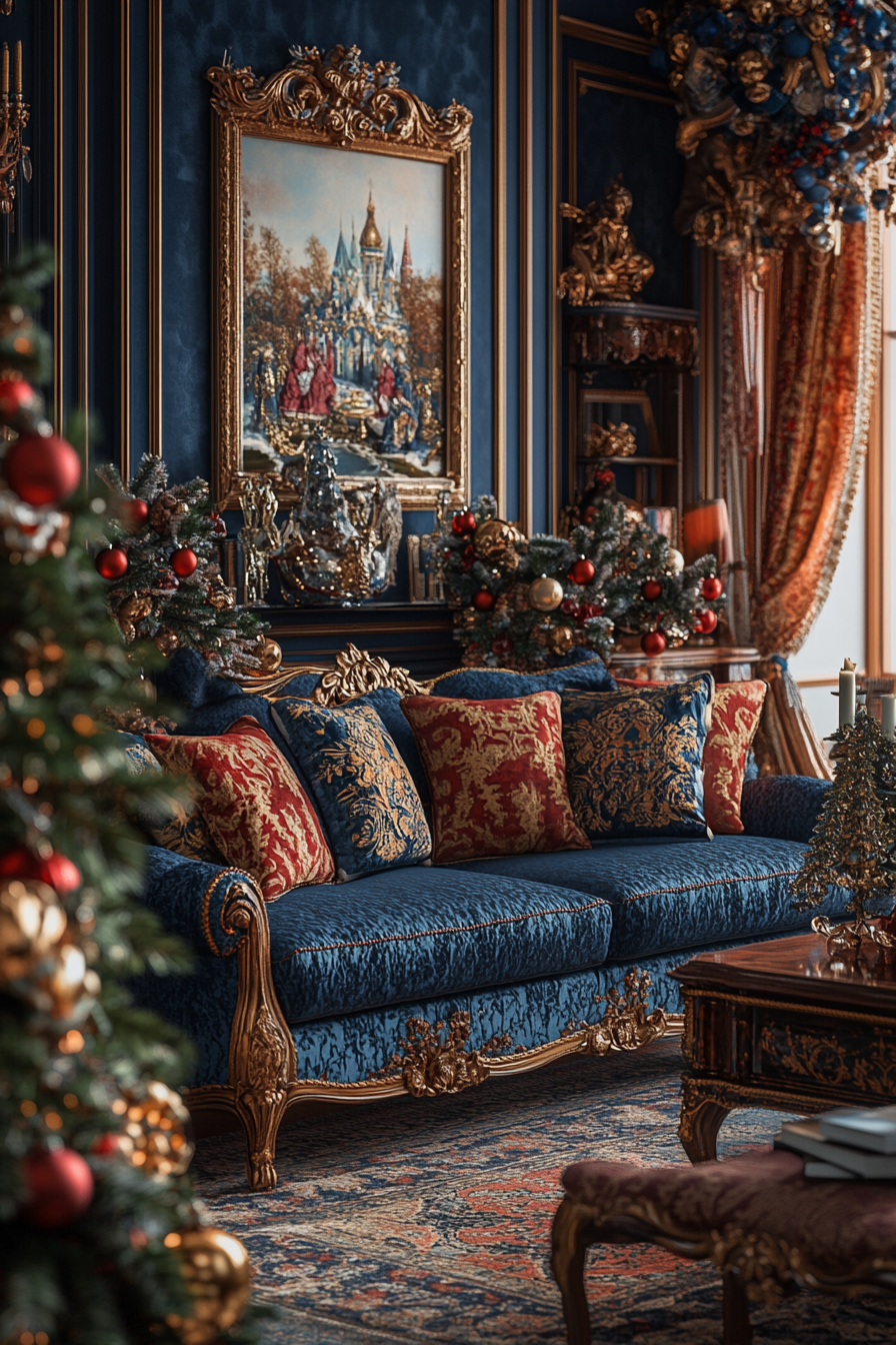 Royal European Christmas Living Room in Grand Palace