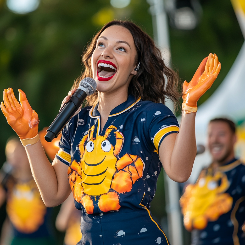 Rugby Player Joyfully Sings 'Under The Sea' Outdoors