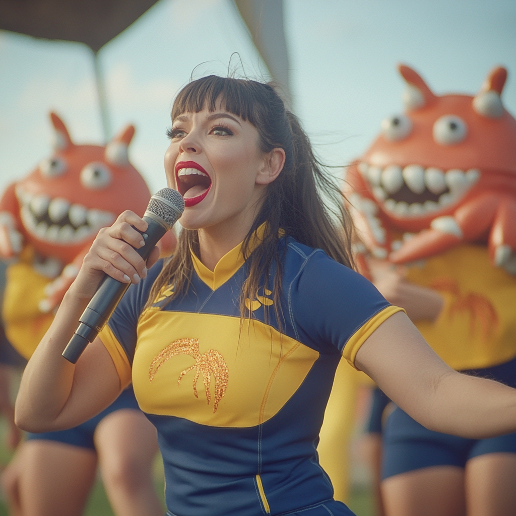 Rugby Player Sings 'Under the Sea' at Amphitheatre