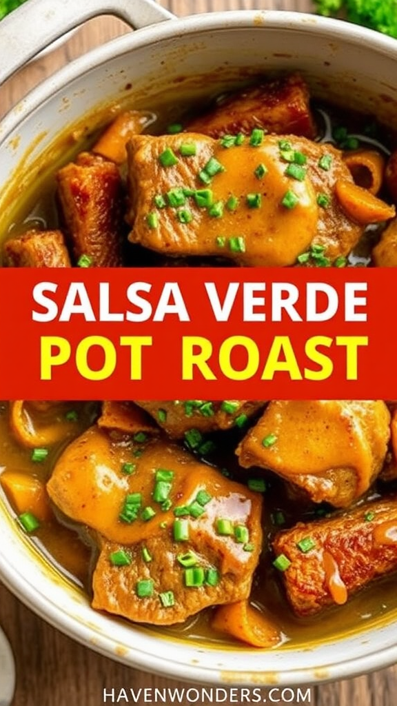 Salsa verde pot roast collage by havenwonders.