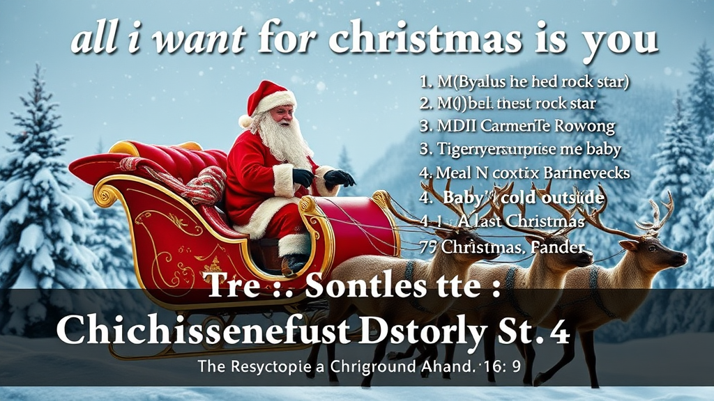 Santa Claus Riding Reindeer With Christmas Songs