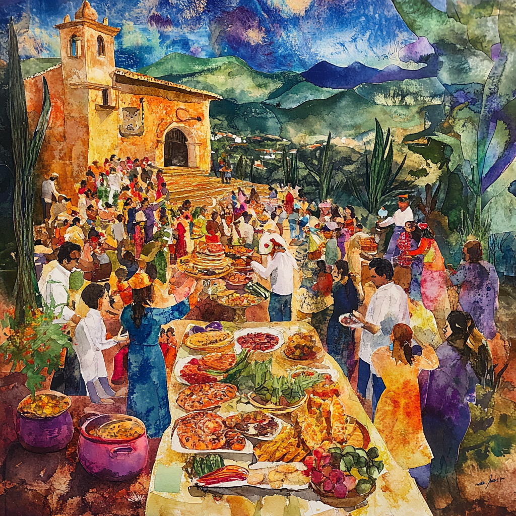 Santiago Apóstol Celebration - A Colorful Feast Gathering