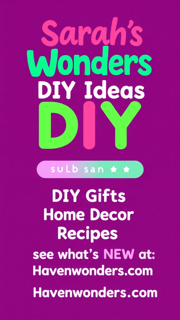 Sarah's DIY Ideas Logo with Subcategories & CTA