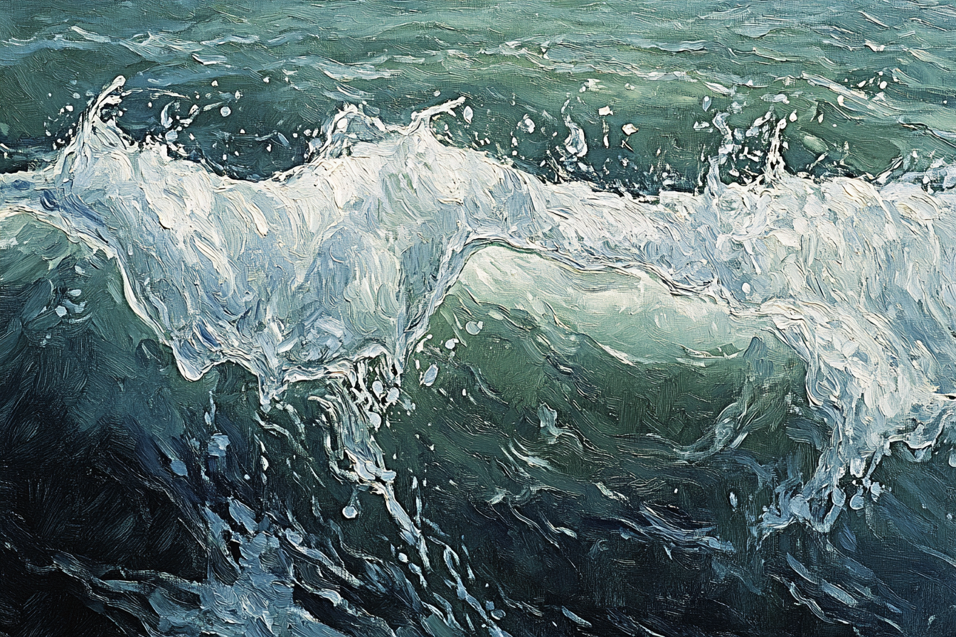 Serene Beauty of Nature: Oil Painting of Water