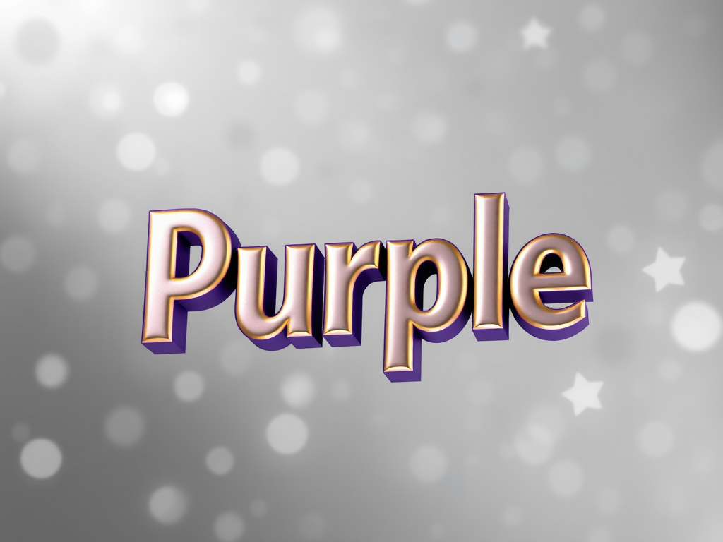 Shiny metallic purple Purple against sparkly background.