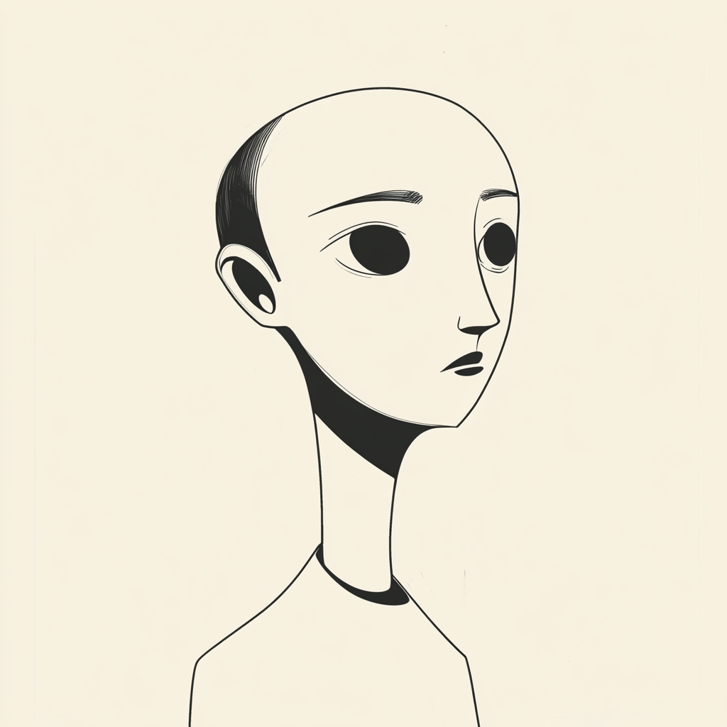 Simple Character Drawing in Minimalist Style