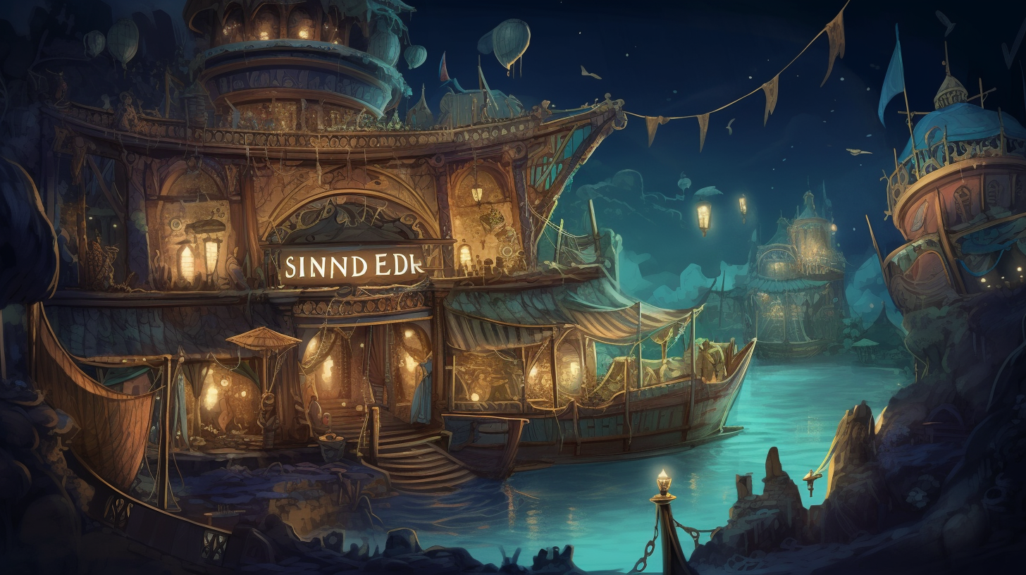 Sindbad discovers end of the world in fantasy style