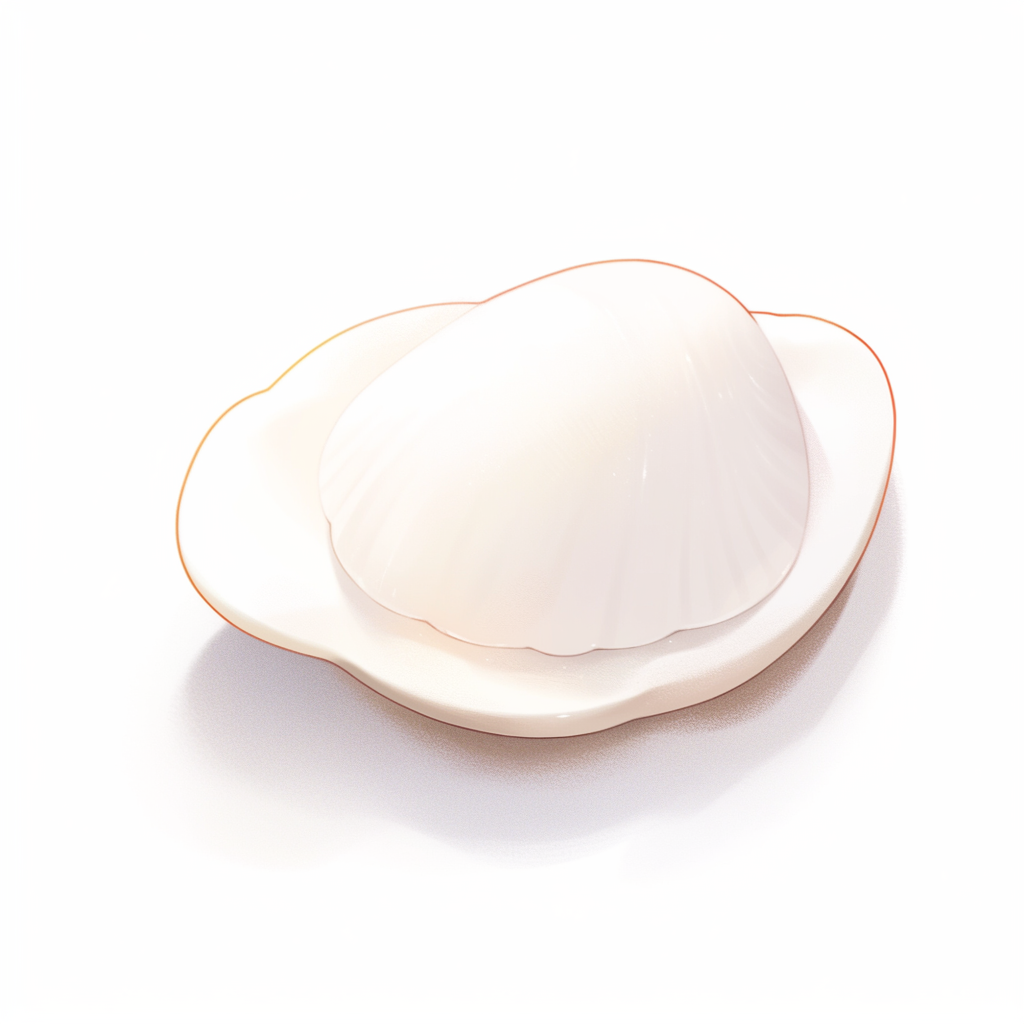 Small, Cute Clam Meat 3D Icon Painting