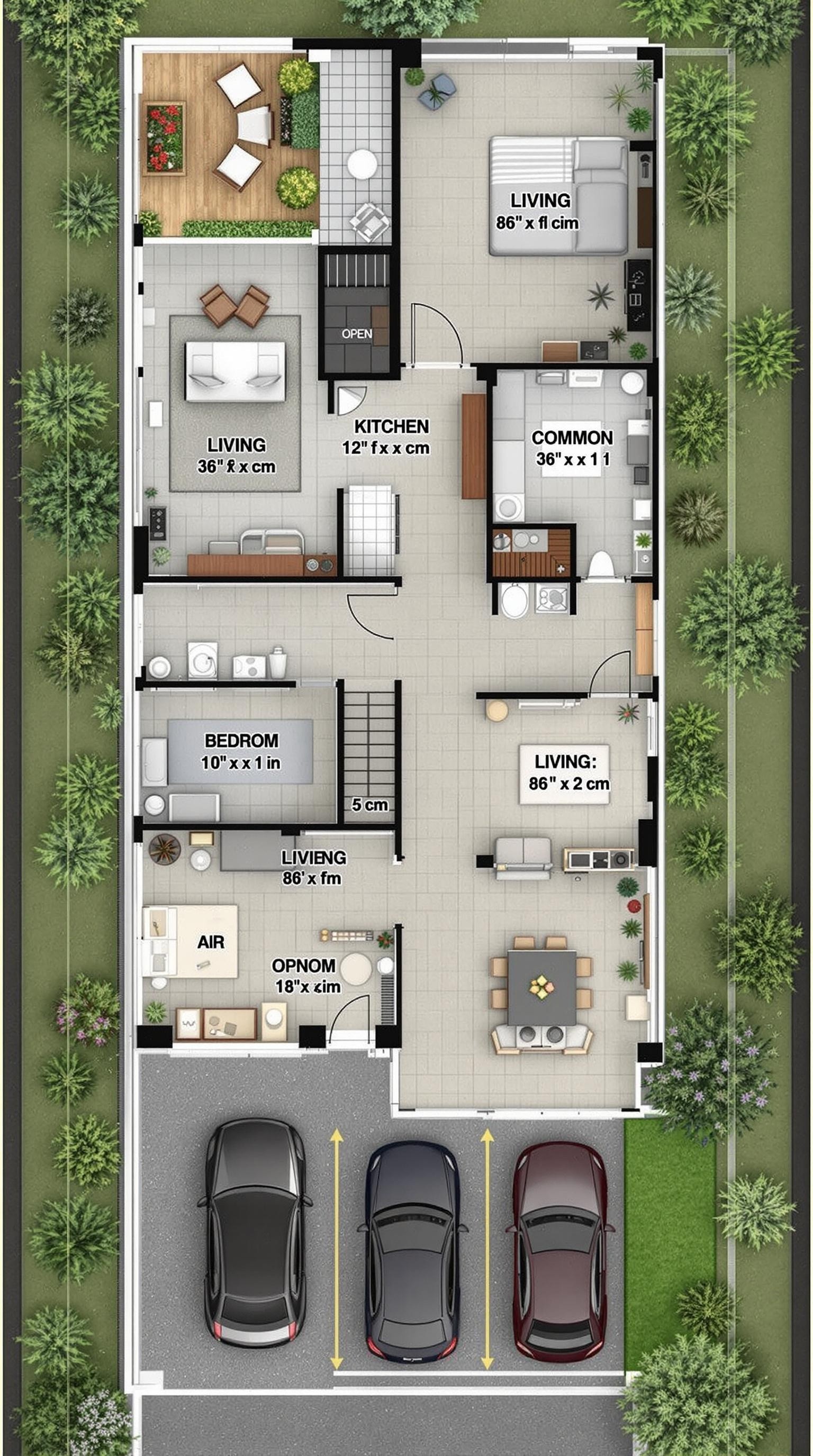 Spacious 5-Bedroom House with Greenery and Car Park