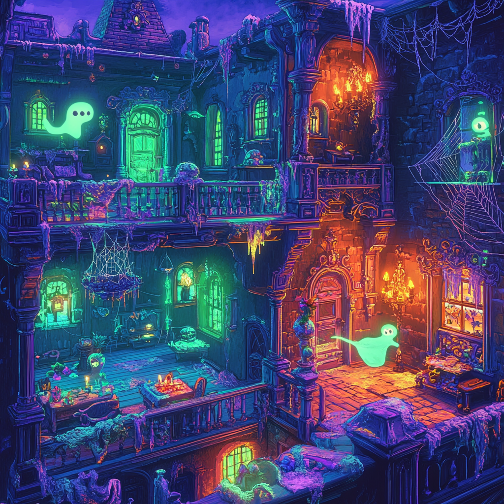 Spyro Explores Spooky Nintendo Mansion with Playful Ghosts