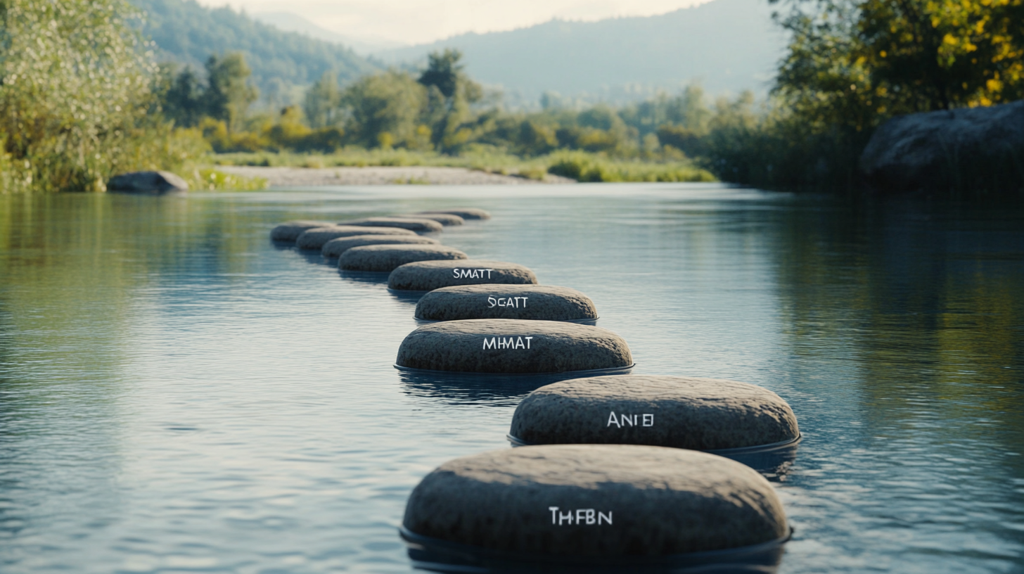 Stones with SMART attributes lead to peaceful shore.