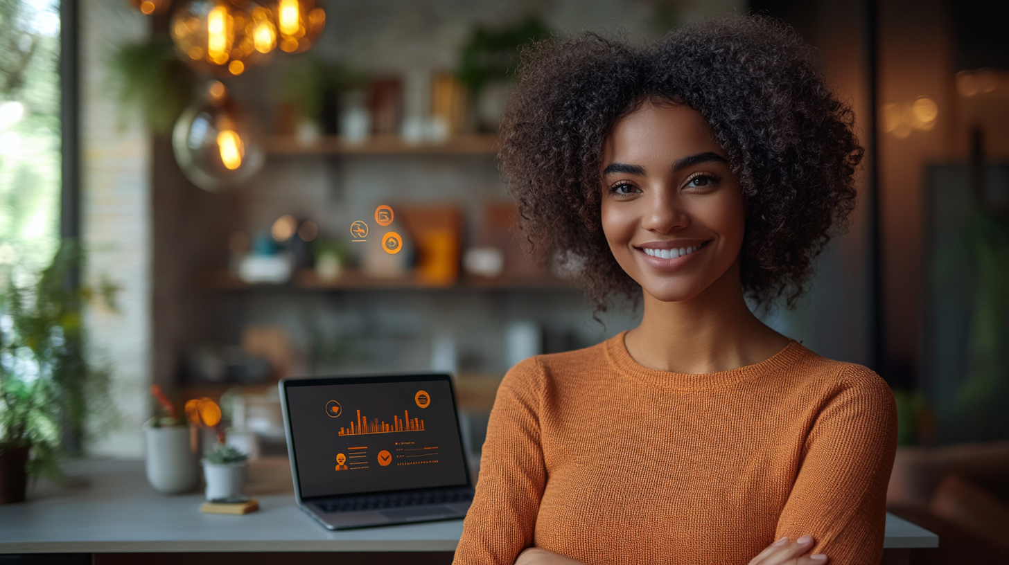 Successful Business Owner at Modern Office Desk