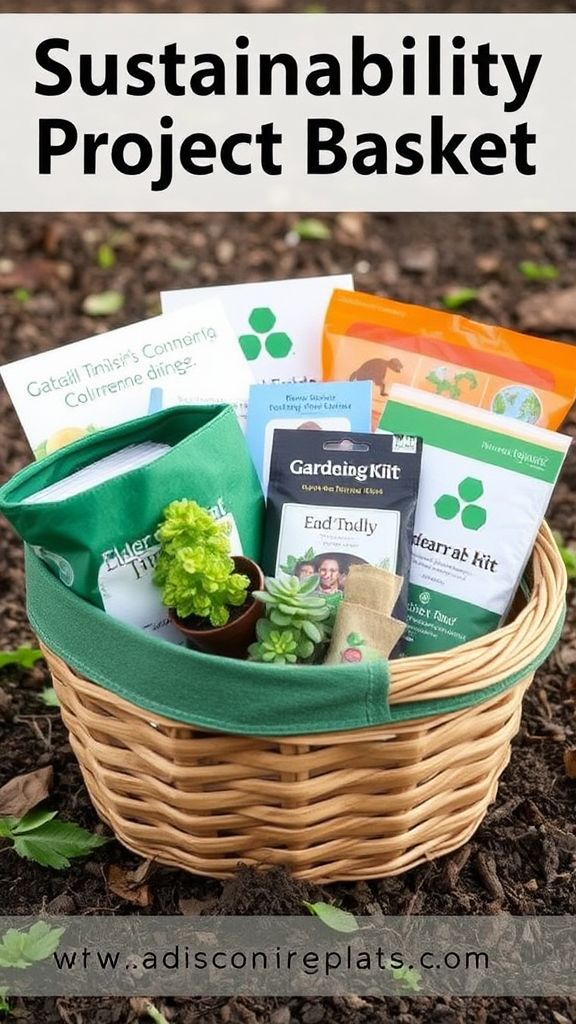 Support Earth with Sustainability Project Basket for Families.