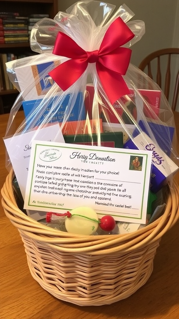 Support charities with donation basket, value of giving