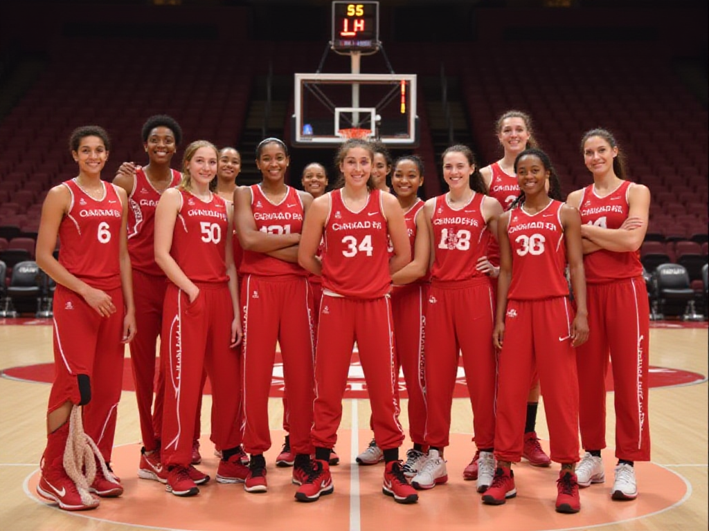 Team representing Canada in women’s basketball competitions.