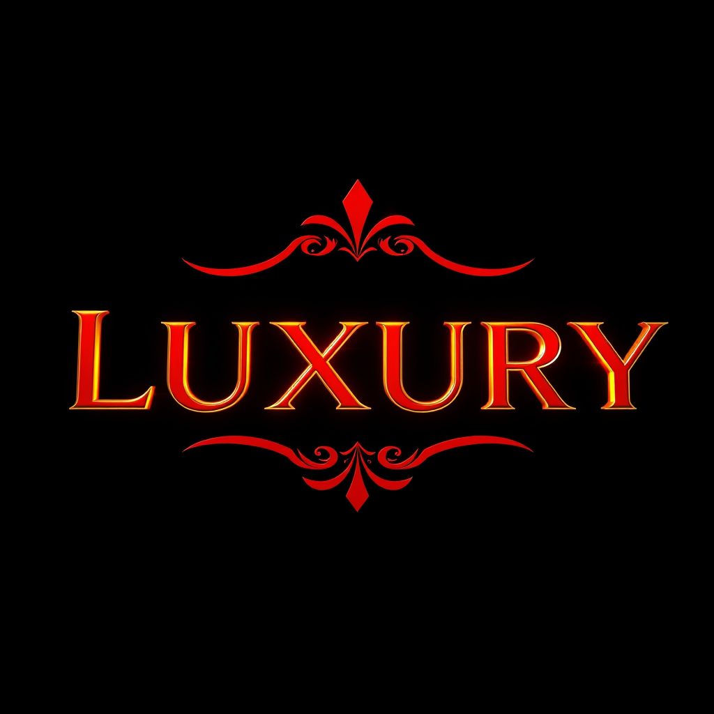 Text in Luxury Red Color