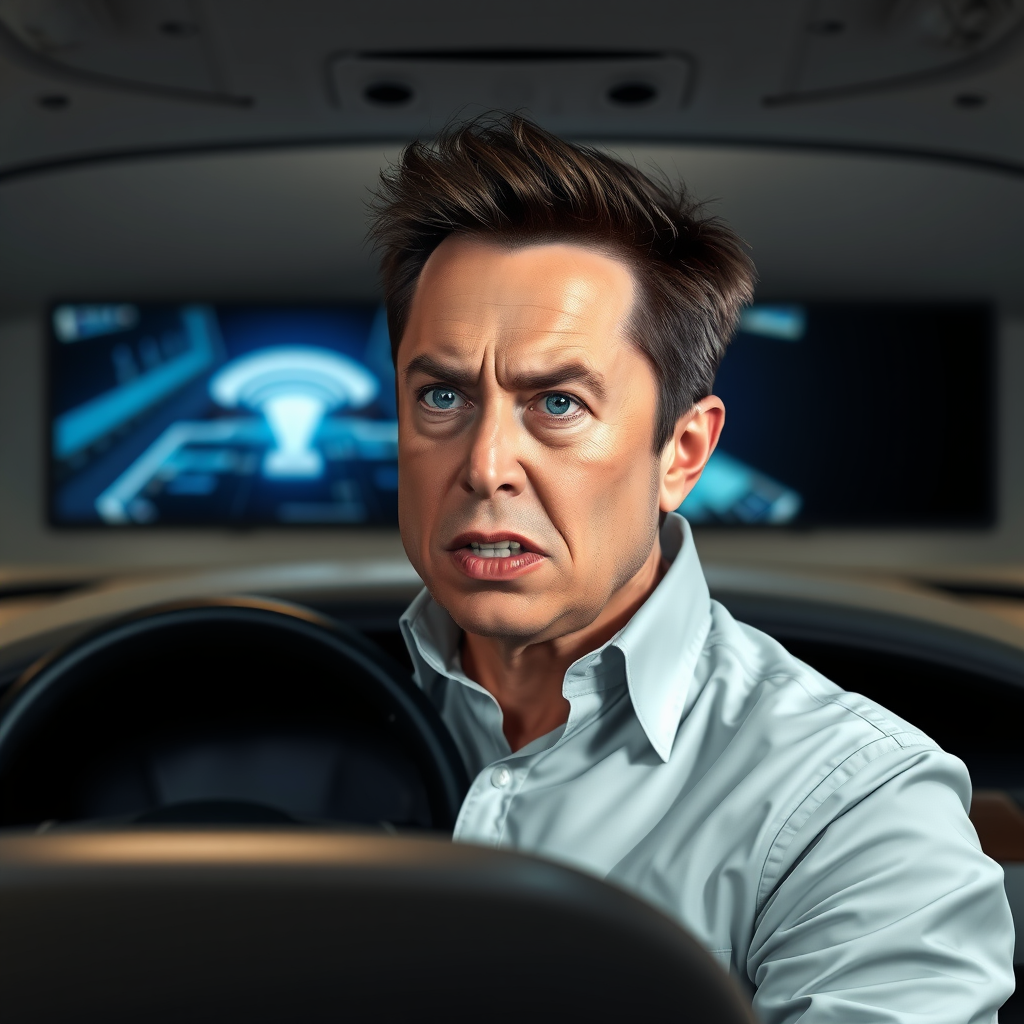 The Angry Expression of Elon Musk