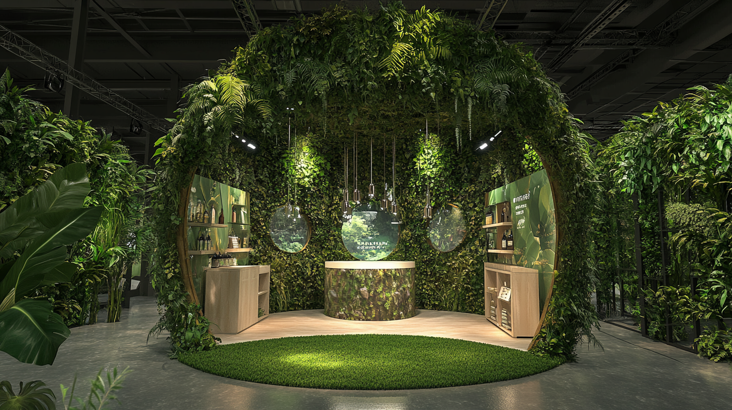 The Arboretum Island Pop-Up Booth with Greenery