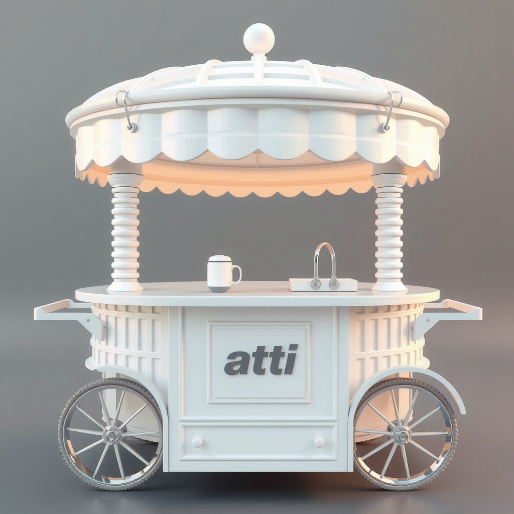 The Atti Waffle Cart in Pastel Architecture
