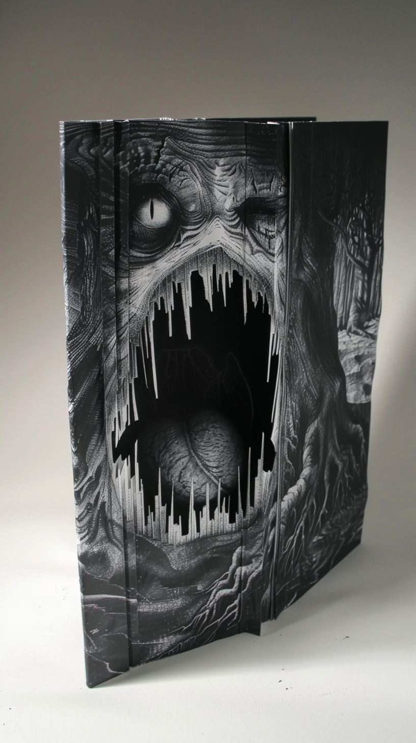 The Babadook pop-up book creating scary images