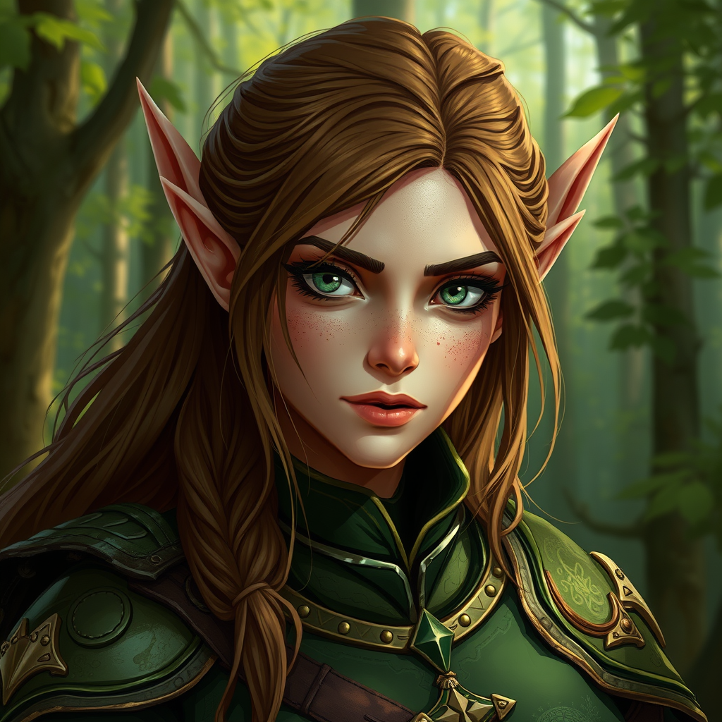 The Battle-Scarred Elf Cleric in Apocalyptic Forest