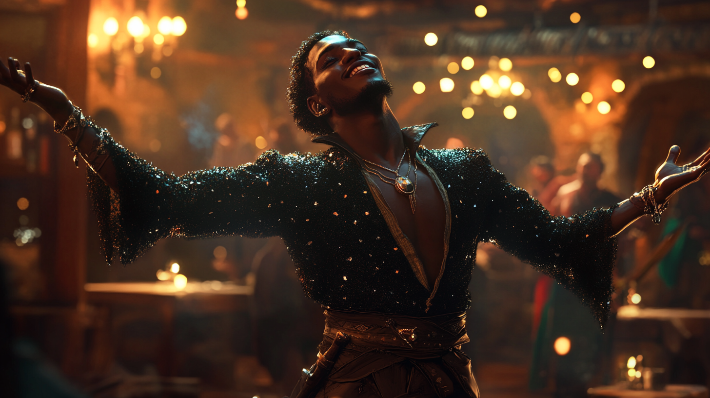 The Black Bard Performing On Stage