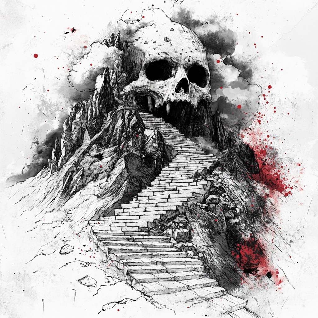 The Black Mountain's Skull Cave Staircase