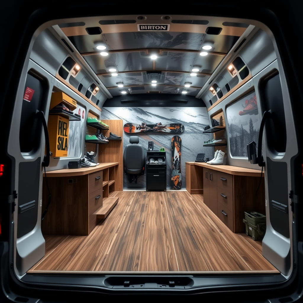 The Burton Snowboards Mobile Marketing Van