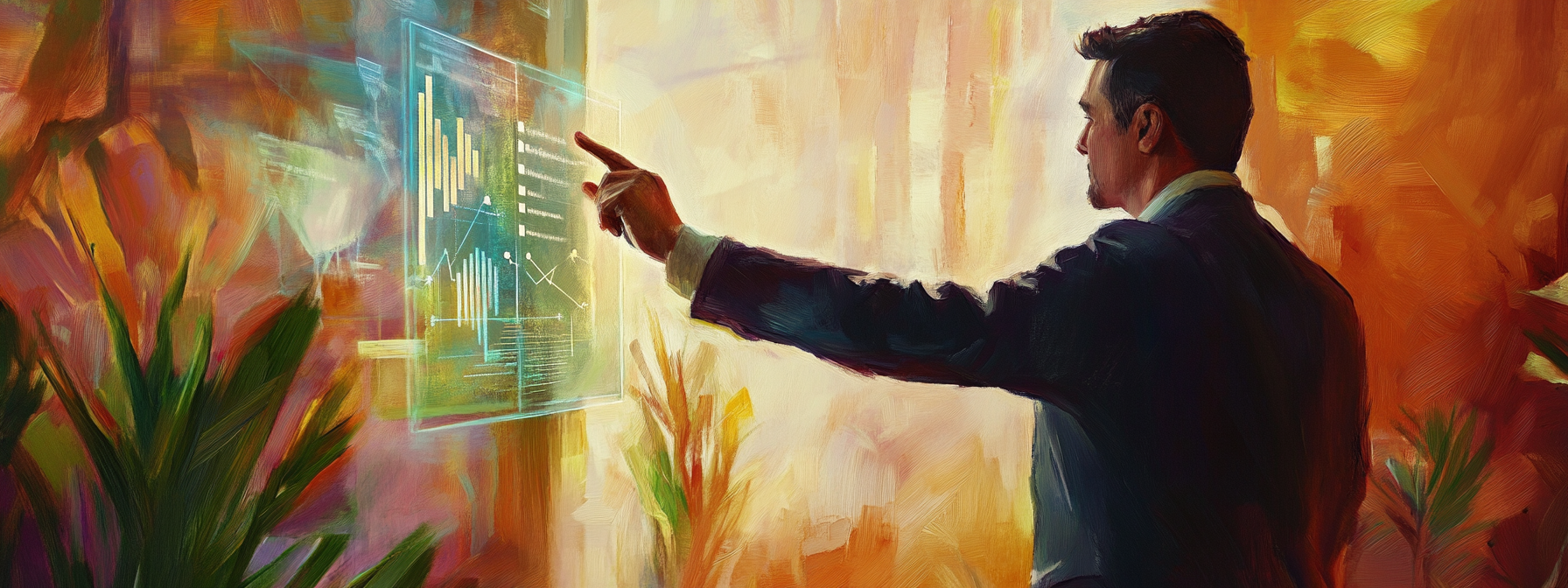 The Businessman's Futuristic Office Touchscreen Painting