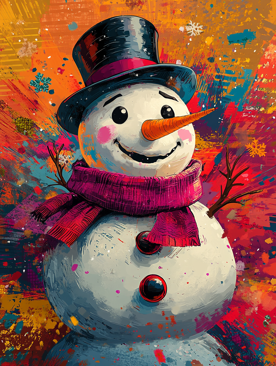 The Cheerful Snowman in 1960s Pop Art