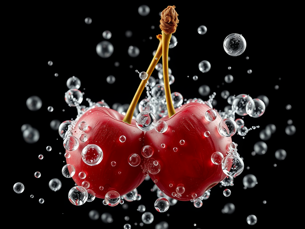 The Cherry Explosion: A High-Speed Photography Masterpiece