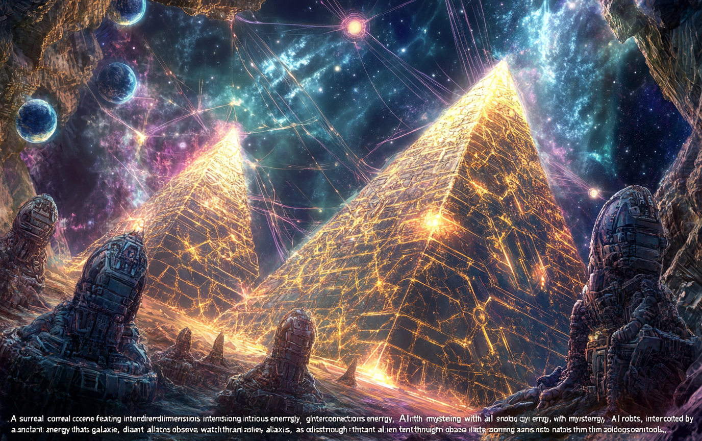 The Cosmic Pyramid Construction by AI Robots