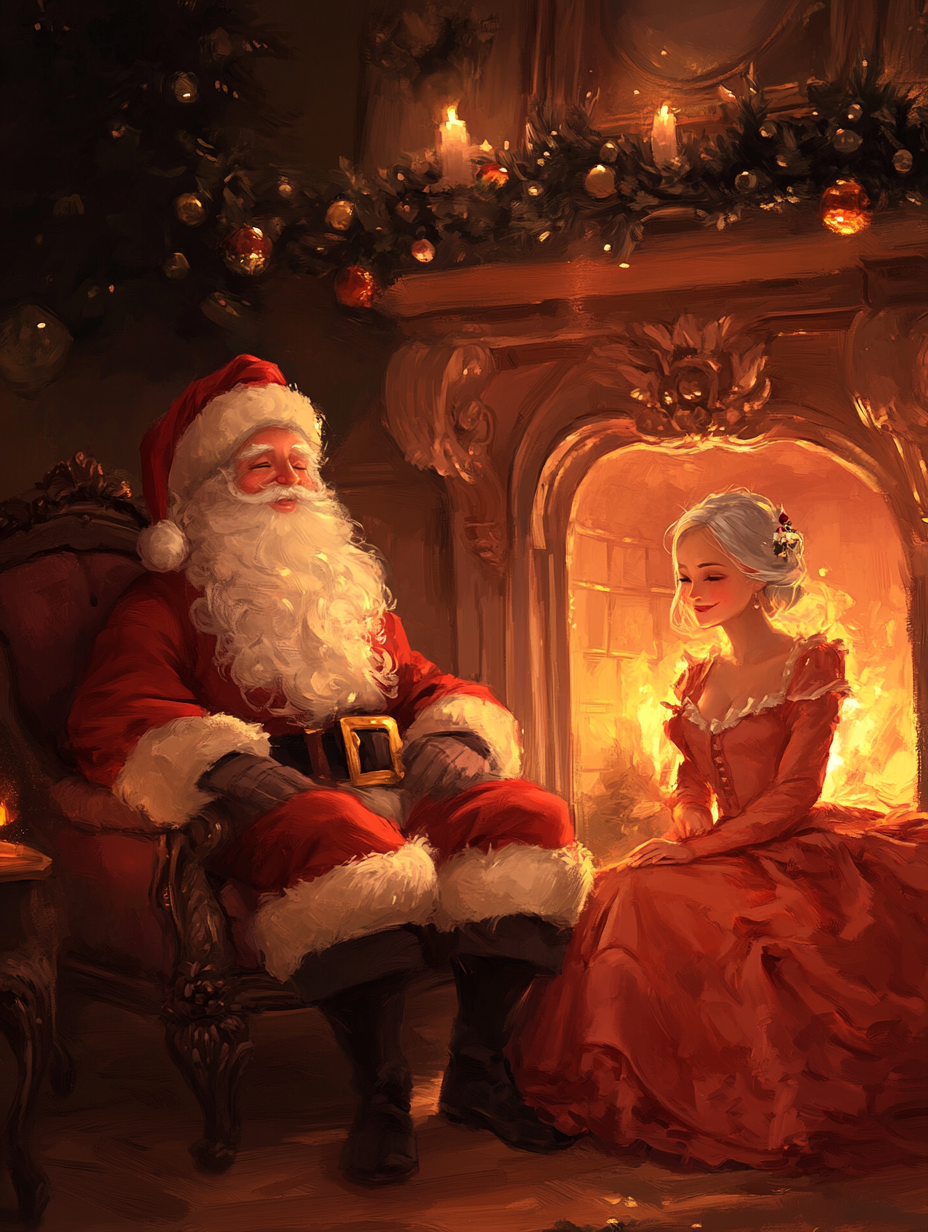 The Cozy Christmas Storybook Scene