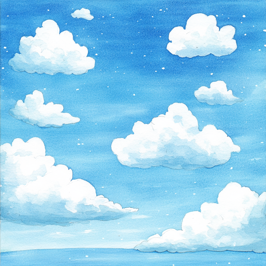 The Cute Clouds in the Daytime Sky