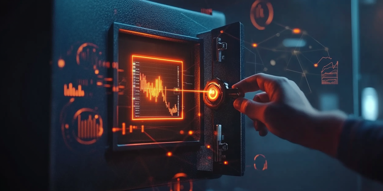 The Data Safe with Digital Key and Graphs