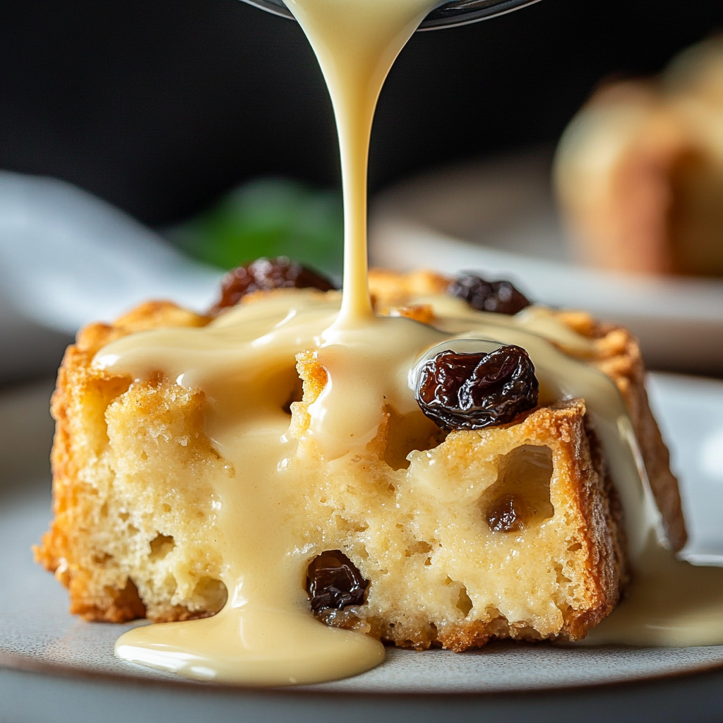 The Decadent Bread Pudding with Vanilla Sauce