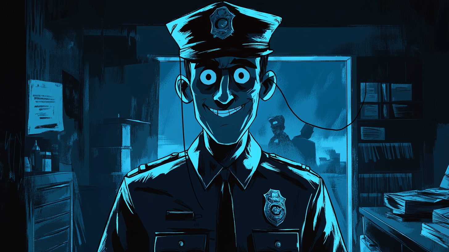 The Deceptive Policeman: Portrait of Authority and Mischievousness