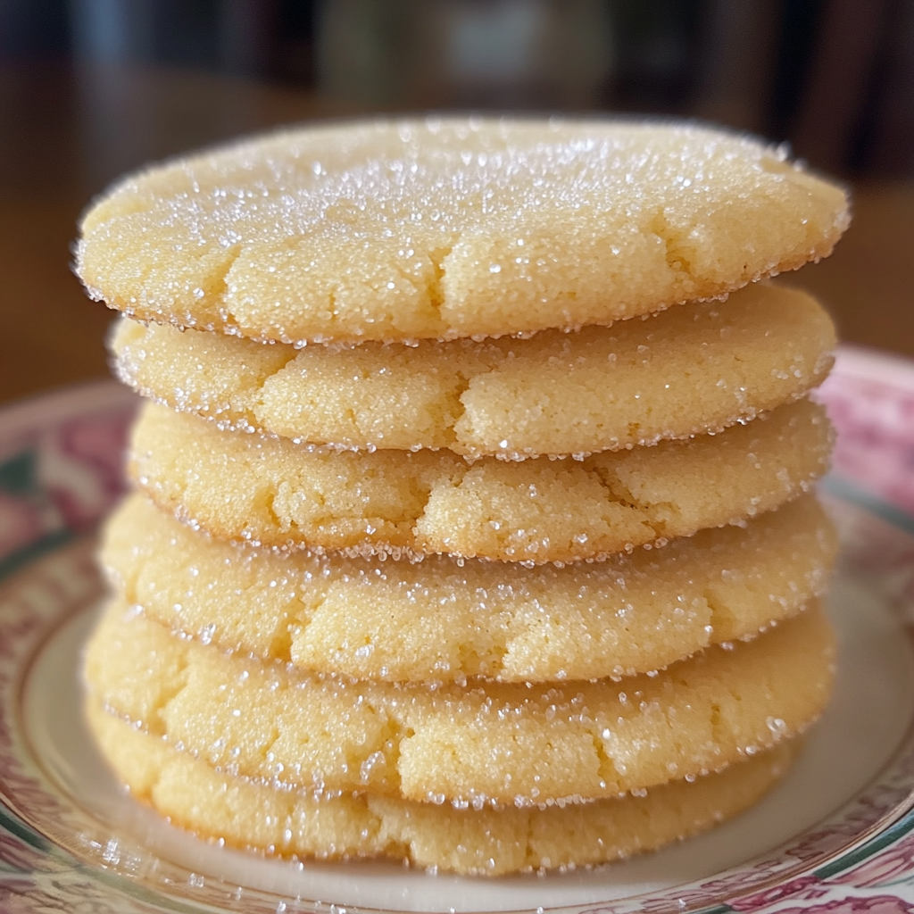 The Delicate Golden-Yellow Sugar Cookies Stack