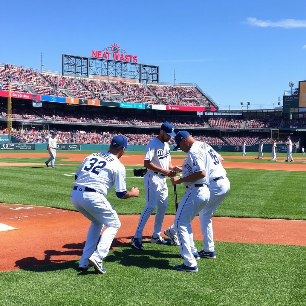 The Dodgers Tagging a Player