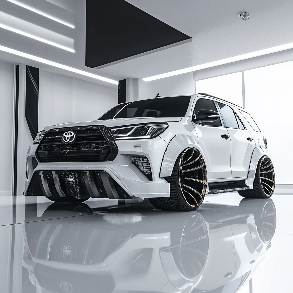 The Elegant 2025 Toyota Fortuner in White Garage