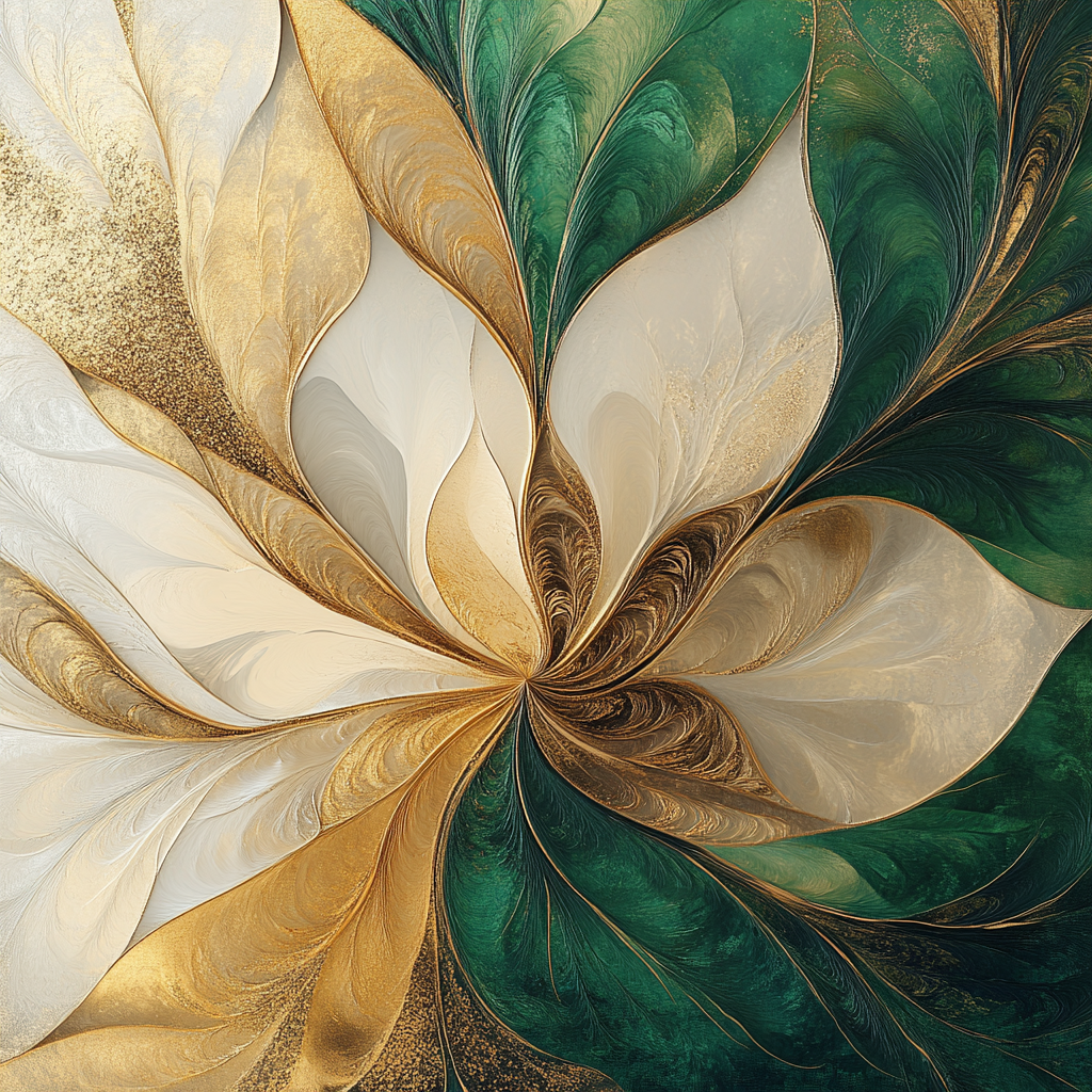 The Elegant Gold Petals amid Luxurious Colors